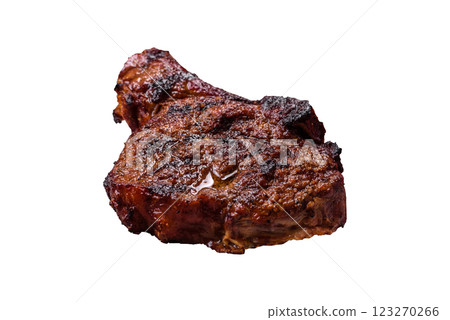 Grilled wagyu beef tomahawk steak with salt, spices and herbs Grilled wagyu beef tomahawk steak with salt, spices and herbs 123270266