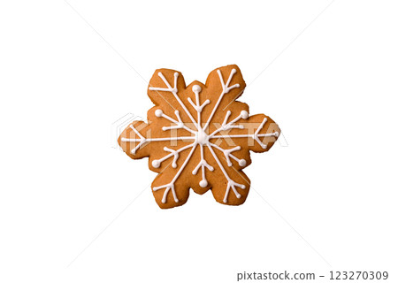 Homemade Christmas gingerbread cookies made as sweets Homemade Christmas gingerbread cookies made as sweets 123270309