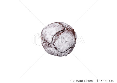 Sweet chocolate crinkle cookies made at home 123270330