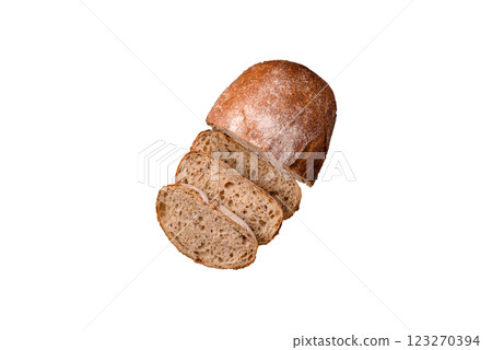 Brown bread with seeds and grains for sandwiches 123270394