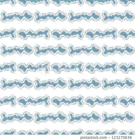 Seamless pattern with abstract ornaments. Neutral background. 123270636