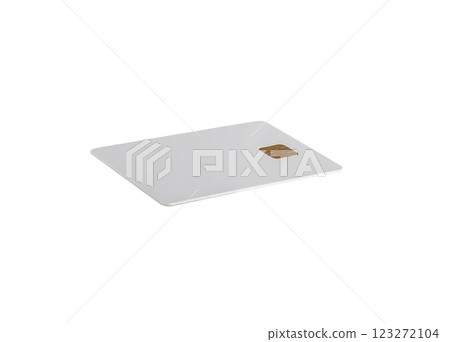 A blank credit card lying, showing its sleek design with a chip and clean texture. Ideal for A blank credit card lying, showing its sleek design with a chip and clean texture. Ideal for 123272104