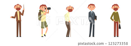 Man Life Cycle and Aging Stages Vector Set Man Life Cycle and Aging Stages Vector Set 123273358