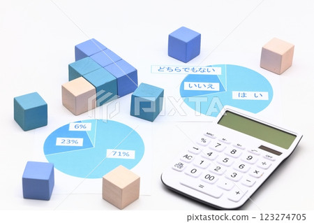 Image of a calculator and graph Image of a calculator and graph 123274705