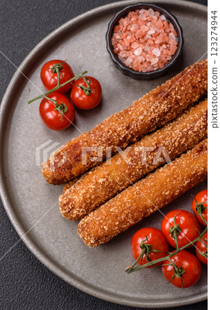 Lula kebab meat fried on a fire in breading with salt, spices and herbs Lula kebab meat fried on a fire in breading with salt, spices and herbs 123274944