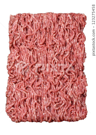 Fresh raw ground minced beef with salt and spices Fresh raw ground minced beef with salt and spices 123275458