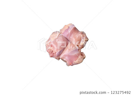 Fresh raw chicken thigh fillets with salt, spices and herbs Fresh raw chicken thigh fillets with salt, spices and herbs 123275492