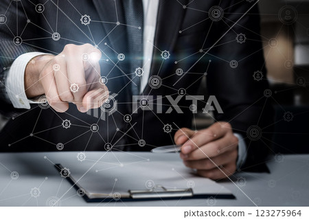 Digital networking and business communications. Digital networking and business communications. 123275964