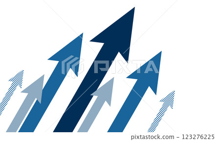Blue upward arrow background illustration Blue upward arrow background illustration 123276225
