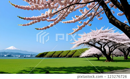Spectacular spring scenery and soothing landscapes 123276726