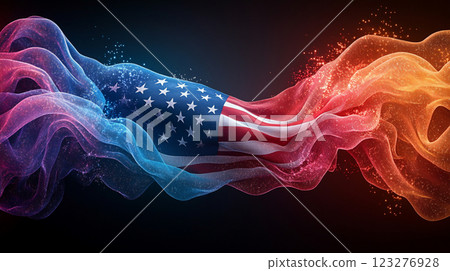 American Flag in Motion American Flag in Motion 123276928