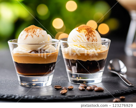 Delicious Affogato Dessert 123276929
