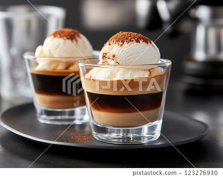 Delicious Affogato Dessert Delicious Affogato Dessert 123276930