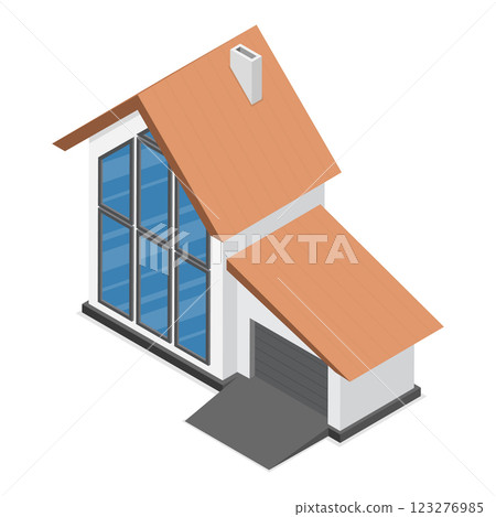 3D Isometric Flat Vector Set of Village Buildings, Various Small and Big Houses. Item 5 3D Isometric Flat Vector Set of Village Buildings, Various Small and Big Houses. Item 5 123276985