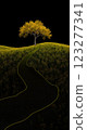 Stunning Phone Wallpaper with Luminous Tree and Serene Pathway on Dark Background 123277341