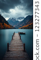 Stunning Mountain Lake View Perfect as a Phone Wallpaper for Nature Lovers 123277343