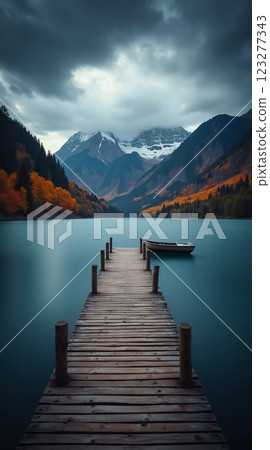 Stunning Mountain Lake View Perfect as a Phone Wallpaper for Nature Lovers 123277343