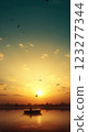 Stunning Silhouette of a Boat at Sunset Perfect for Phone Wallpaper Inspiration 123277344
