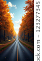 Beautiful Autumn Road Landscape Phone Wallpaper with Vibrant Fall Colors 123277345