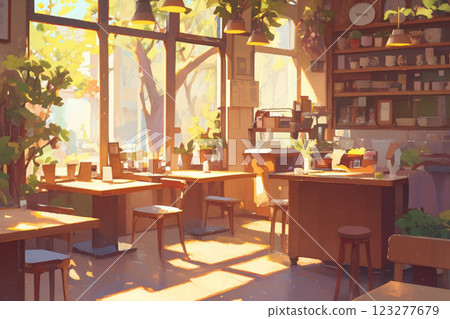 時尚咖啡館內 123277679