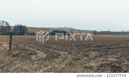landscape. agricultural fields in winter landscape. agricultural fields in winter 123277754