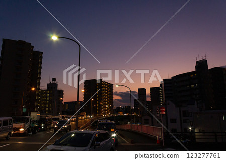 龜戶藏前橋街的日落 龜戶藏前橋街的日落 123277761