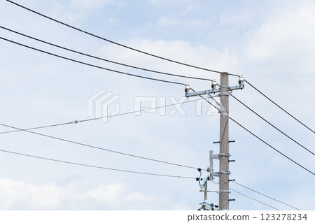 電線桿和傳輸線 123278234
