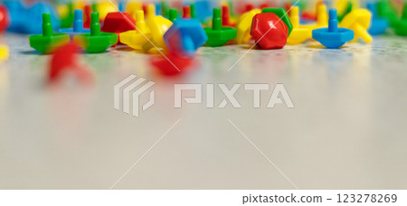 Educational colorful close-up puzzles. Banner Educational colorful close-up puzzles. Banner 123278269