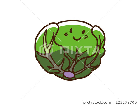 高麗菜人物可愛 123278709