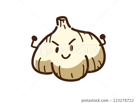 大蒜字符可愛 123278722