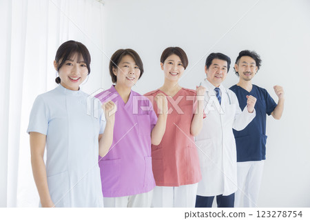 Medical staff, doctors, nurses, caregivers, medical administration Medical staff, doctors, nurses, caregivers, medical administration 123278754