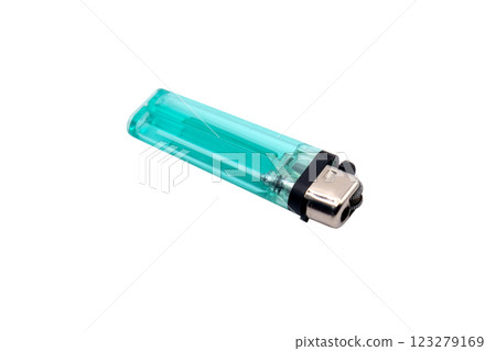 Green plastic gas lighter Green plastic gas lighter 123279169