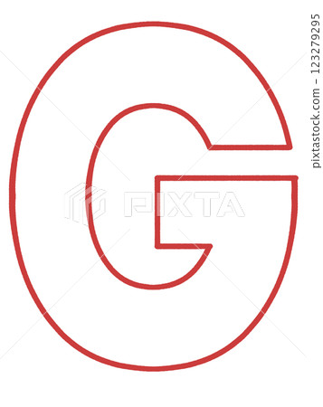 Simple alphabet G illustration material 123279295