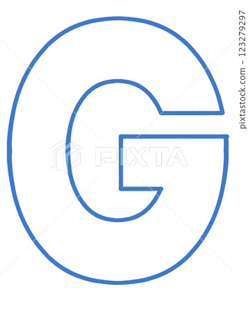 Simple alphabet G illustration material 123279297