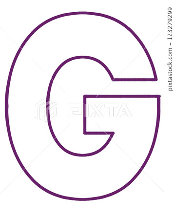 Simple alphabet G illustration material 123279299