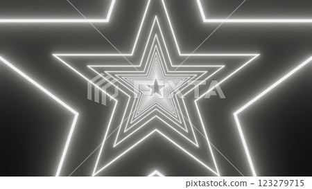 星型霓虹隧道抽象光束單色背景材質 123279715