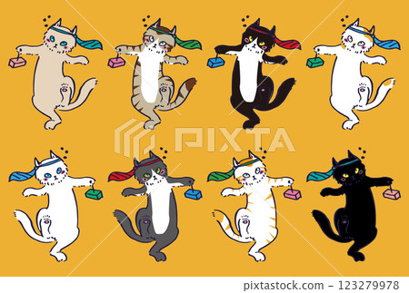 Drunk cat orange 123279978