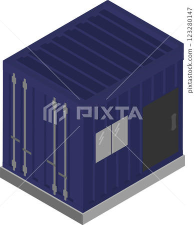 等距貨櫃房屋影像材料 123280147