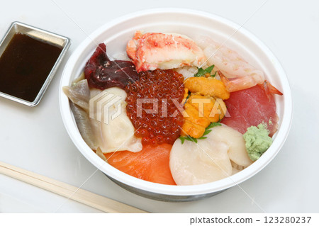 Kattedon - Kushiro Washo Ichiba market - Choose your own toppings - Make your own okonomiyaki bowl 123280237