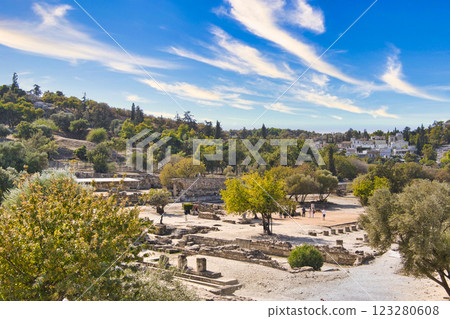 Beautiful view of the Ancient Agora in Athens Beautiful view of the Ancient Agora in Athens 123280608