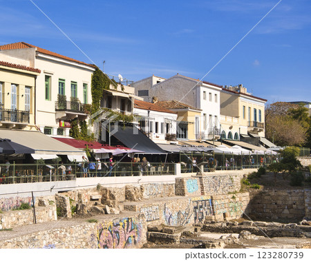 Streets around the Ancient Agora in Athens Streets around the Ancient Agora in Athens 123280739