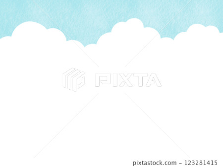 簡單可愛的積雨雲插圖 簡單可愛的積雨雲插圖 123281415