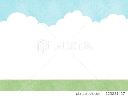 A simple and cute illustration of a cumulonimbus cloud A simple and cute illustration of a cumulonimbus cloud 123281417