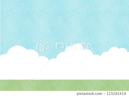 簡單可愛的積雨雲插圖 123281418