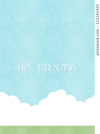 A simple and cute illustration of a cumulonimbus cloud A simple and cute illustration of a cumulonimbus cloud 123281420