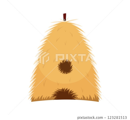 Cartoon farm font or agriculture typeface and harvest type for kids, vector funny English alphabet. Farm font letter A in shape of haystack or hay stack for kids cartoon farmhouse typeface alphabet 123281513