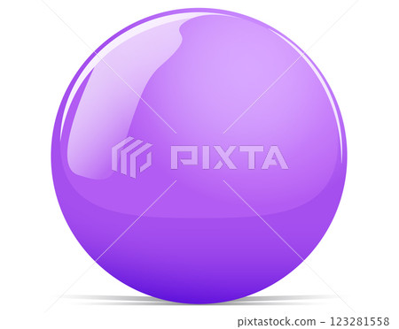 Glossy Purple Sphere Illustration 123281558