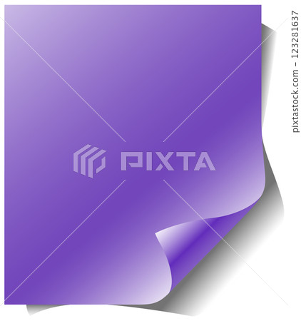 Purple Gradient Paper with Folded Corner Purple Gradient Paper with Folded Corner 123281637