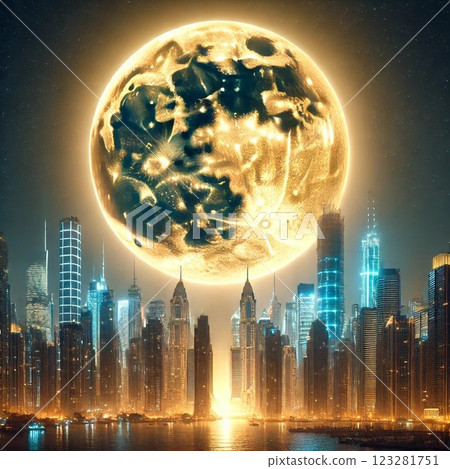 夜景 科幻小說 城市景觀 123281751