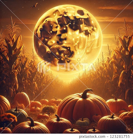 秋景 南瓜地 123281755